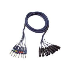 Multicore 8 Klinke unsym / 8 XLR male / 3m