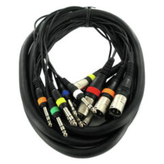 Multicore 8 sym. Klinke (m) - 8 XLR (m) / 3m