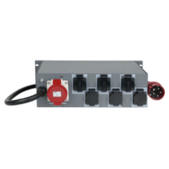 32A CEE UV - 1x 32A CEE, 2x 16A CEE, 6x Schuko, RCD