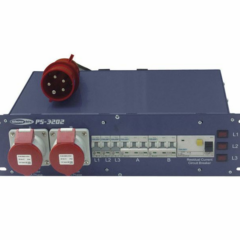 63A CEE UV - 2x 32A CEE, 1x Schuko, RCD