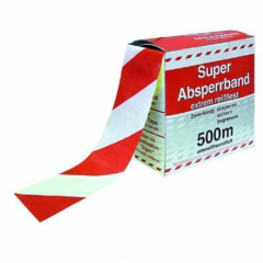 Absperrband rot-weiß 80mmx500m
