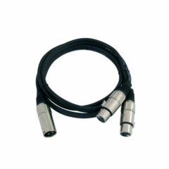 Adapter 1x XLR 3pol male / 2x XLR 3pol female