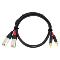 Adapter 2x XLR male / 2x Cinch male 1m
