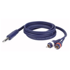 Adapter Klinke 6,3 sym. male / 2x RCA Cinch male