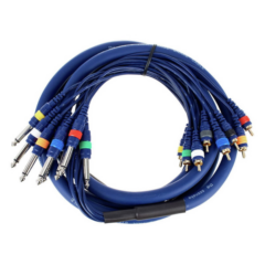 Multicore 8 Klinke unsym / 8 RCA Cinch / 3m