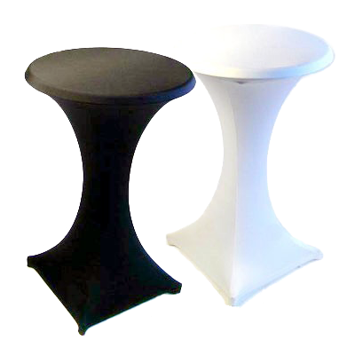 Stehtischhusse schwarz – Set für Stehtische mieten Berlin