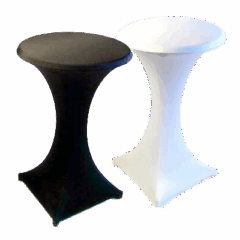 Stehtischhusse - für Stehtisch weiß Set