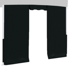 Zelt Pro Seitenwand schwarz 4mx4m mit Tür