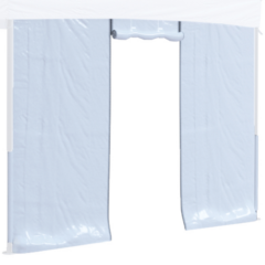 Zelt Pro Seitenwand weiß 3mx3m mit Tür
