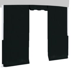 Zelt PVC Seitenwand mit Tür schwarz 4m