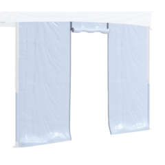 Zelt PVC Seitenwand mit Tür weiß 4m