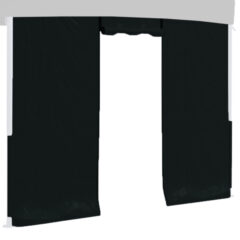Zelt Pro Seitenwand schwarz 3mx3m mit Tür