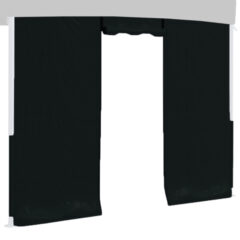 Zelt Pro Seitenwand schwarz 4mx4m mit Tür
