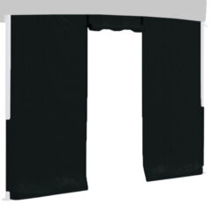 Zelt PVC Seitenwand mit Tür schwarz 4m