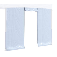 Zelt PVC Seitenwand mit Tür weiß 4m