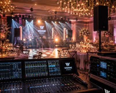 Tontechnik für Hochzeiten mieten – PA, Funkmikrofone und DJ-Set von WEMME Events Berlin