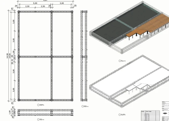CAD-Entwurfsplanung für die Veranstaltungstechnik eines Events – WEMME Events Berlin